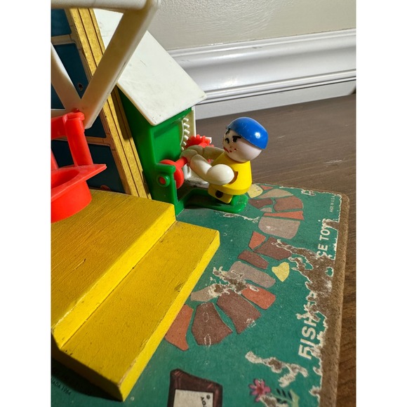 Vintage 1966 Fisher Price Music Box Ferris Wheel Little People Toy Carnival - Picture 3 of 8